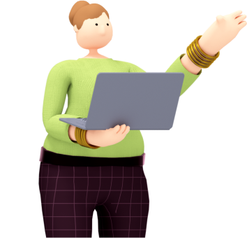 women with laptop waving - Dita Studio - Digital Marketing Agency Malaysia