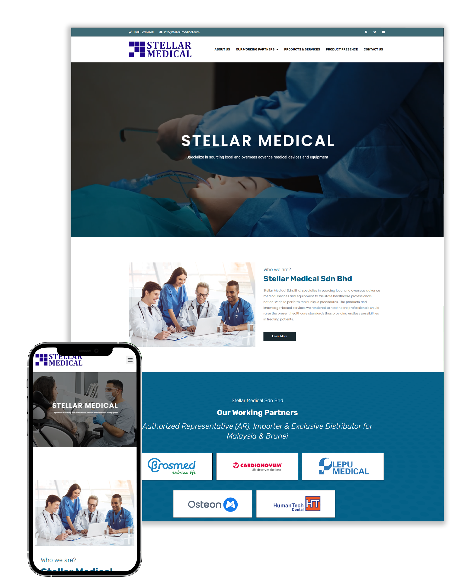stellar medical web mockup - Dita Studio - Digital Marketing Agency Malaysia