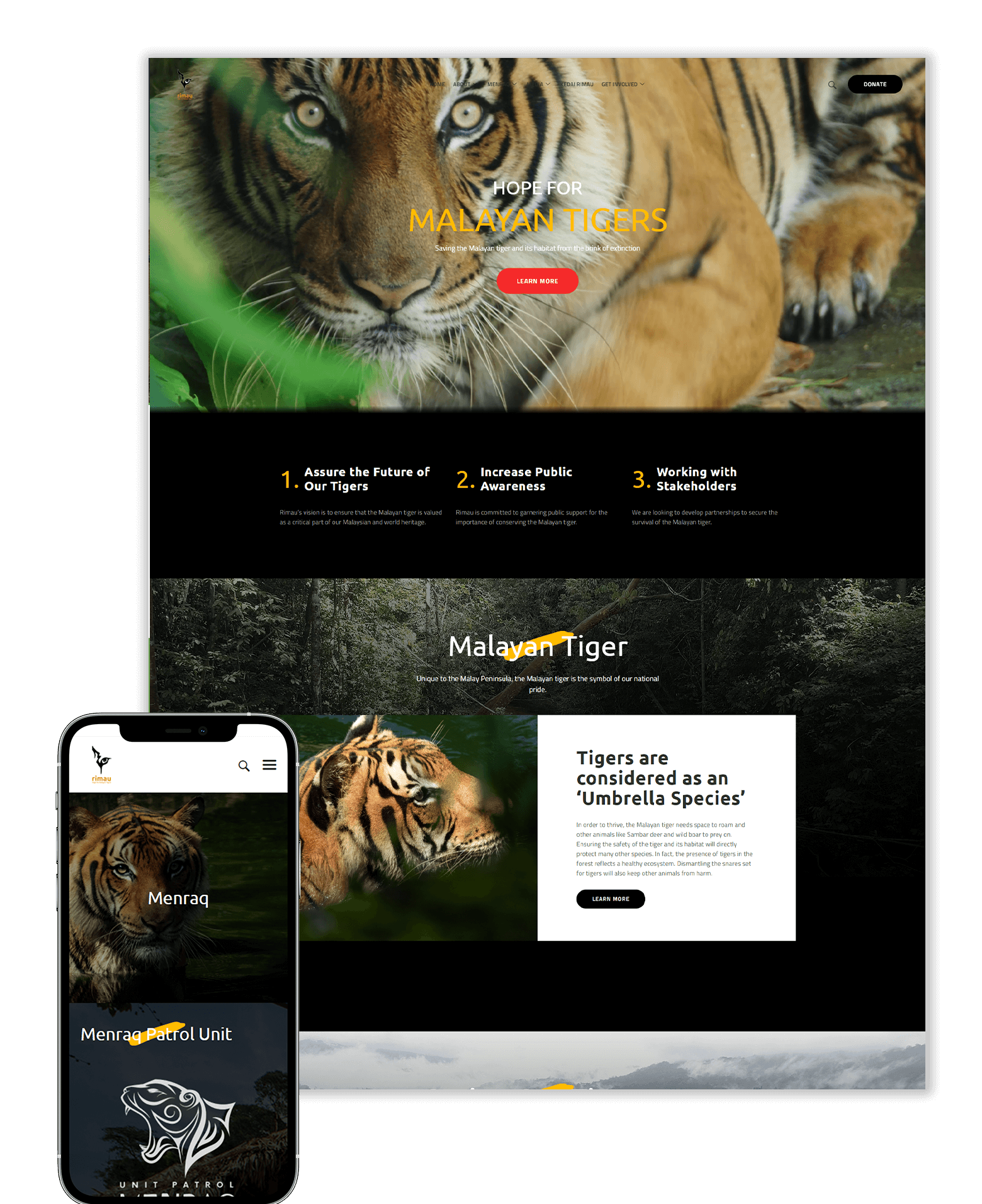 malaysian tigers web design malaysia mockup - Dita Studio - Digital Marketing Agency Malaysia