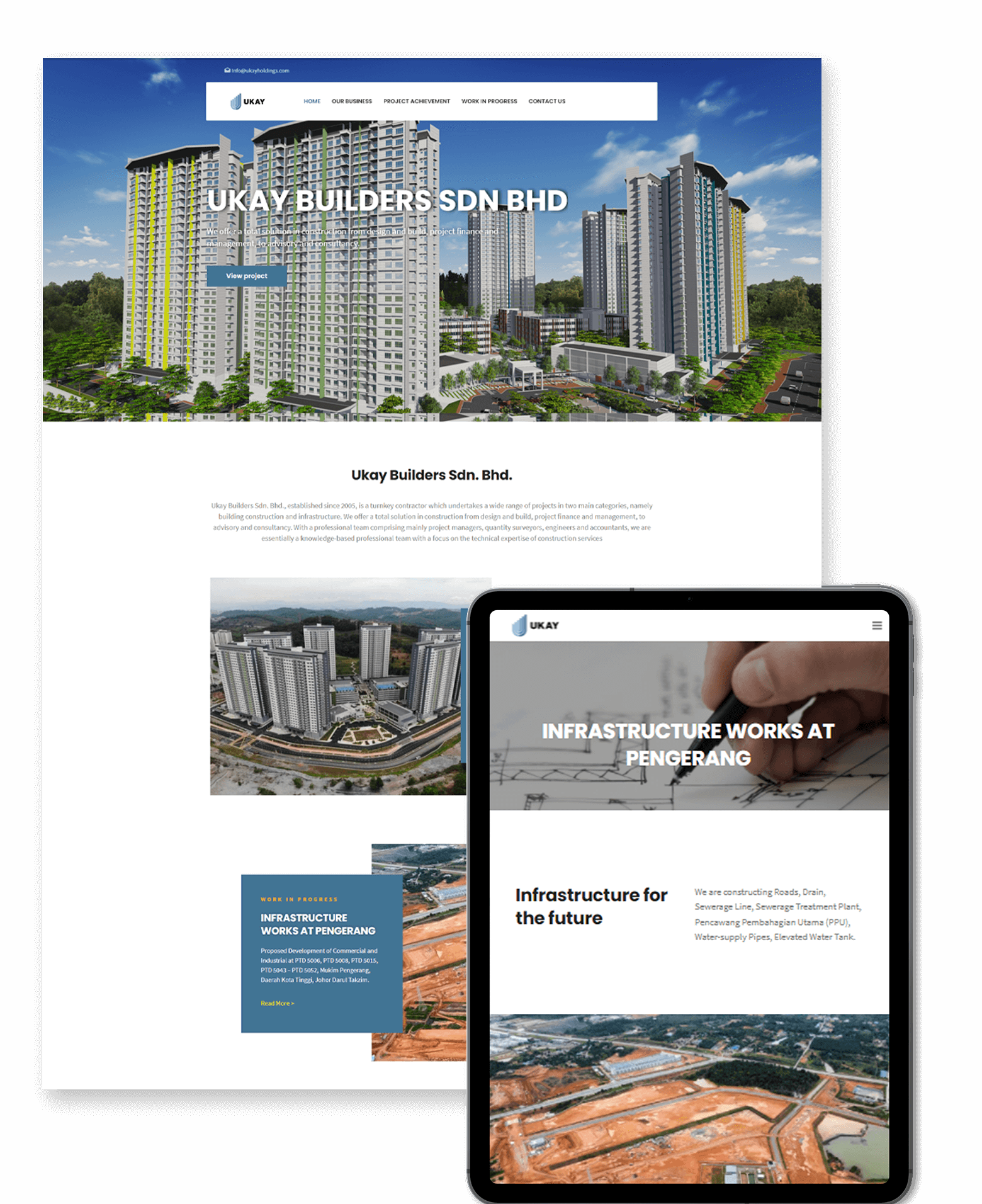 ukay builders web design malaysia mockup - Dita Studio - Digital Marketing Agency Malaysia